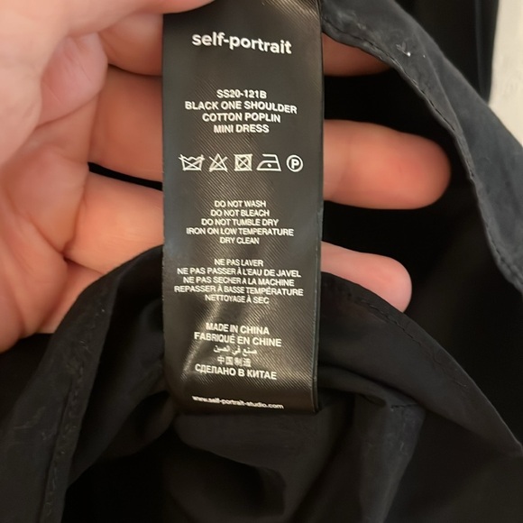 Self-Portrait Black One-Shoulder Mini Dress – Size 4 - Picture 12 of 13